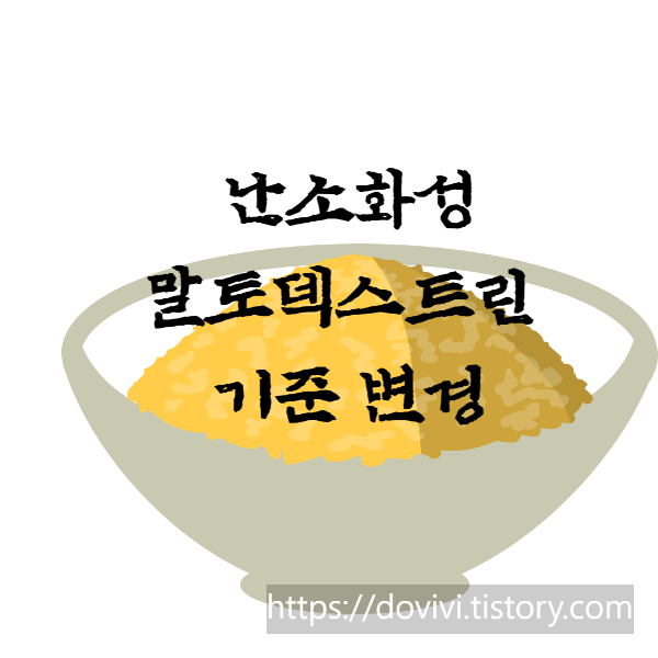  난소화성말토덱스트린 기능성표시 기준 변경 (일반식품 기능성 표시)