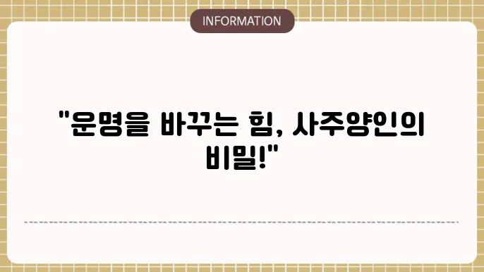 사주양인의 강력한 추진력의 상징