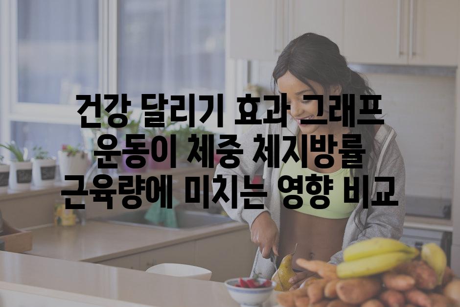 건강 달리기 효과 그래프 운동이 체중 체지방률 근육량에 미치는 영향 비교
