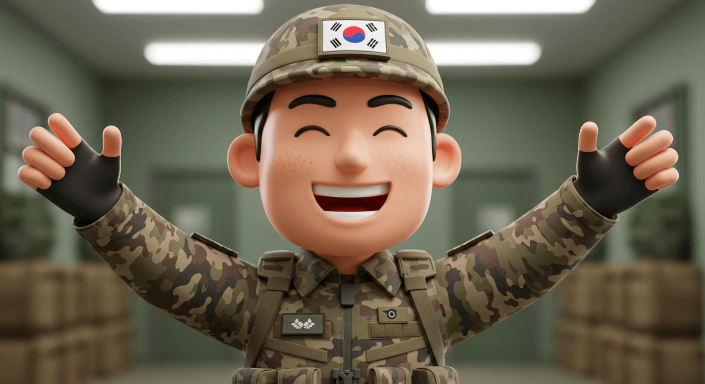 군인이-웃고-있다