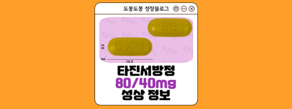 타진서방정 80/40mg 성상 정보 이미지