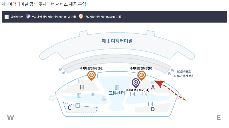 인천공항 장기주차 예약 방법 1터미널 장소