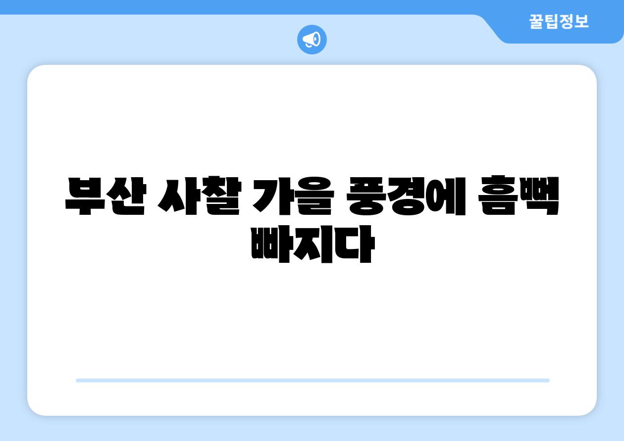 부산 사찰 가을 풍경에 흠뻑 빠지다