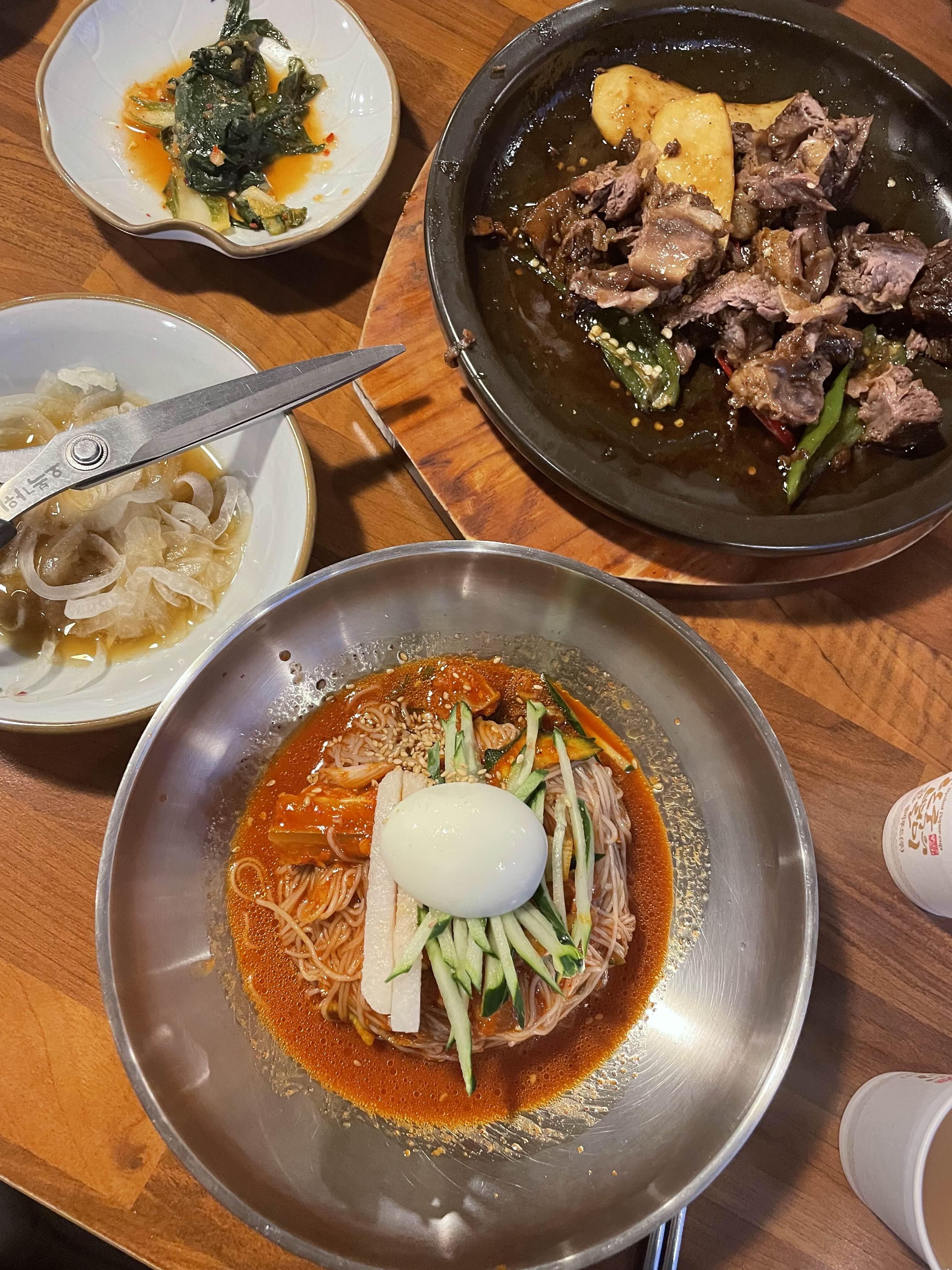 갈비찜과 냉면