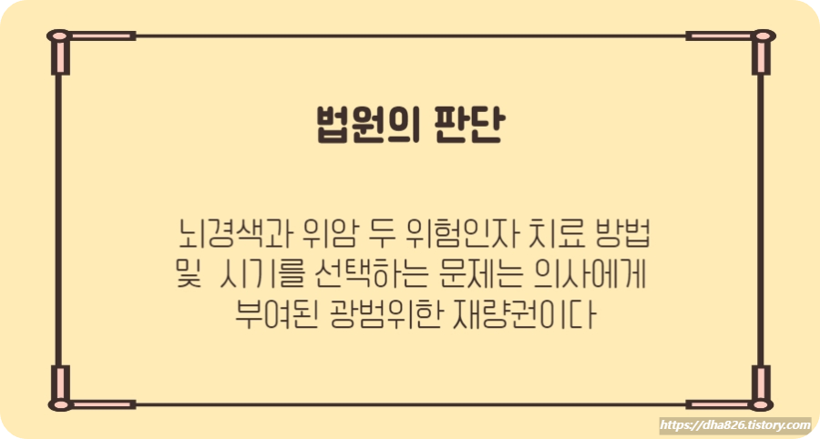 수술 과정 과실 불인정