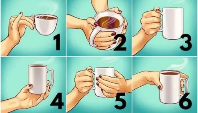 컵을 잡는 6가지 손 모양
