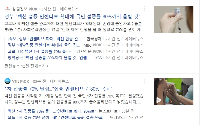  백신 접종 인센티브 확대, 이유와 확대되는 인센티브는?