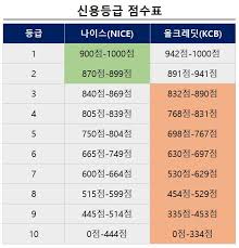 신용등급 점수