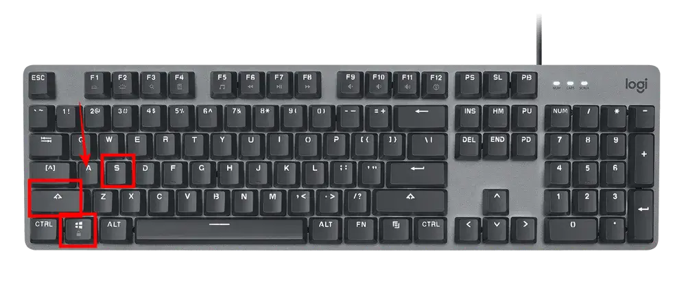 윈도우 키+Shift + S