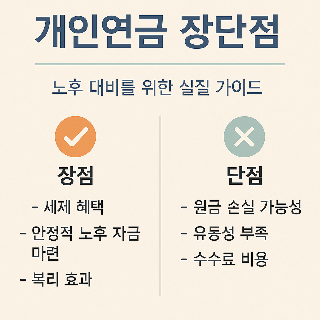 개인연금 장단점, 노후 대비를 위한 실질 가이드