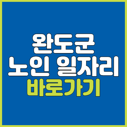 완도군 노인 일자리