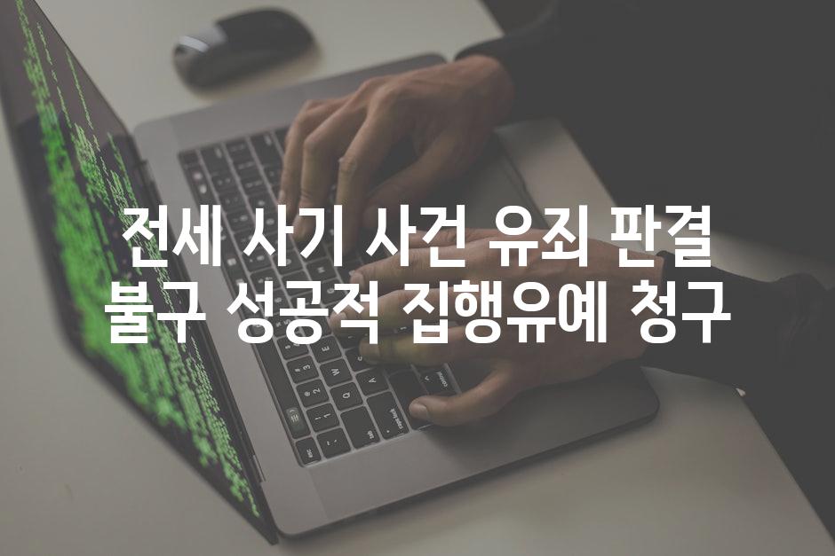 전세 사기 사건 유죄 판결 불구, 성공적 집행유예 청구