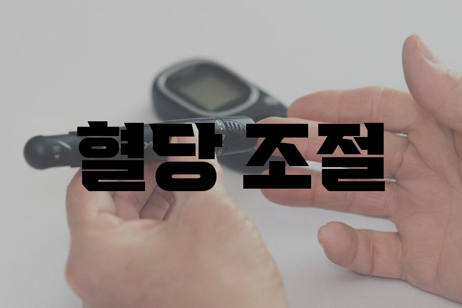 혈당 조절