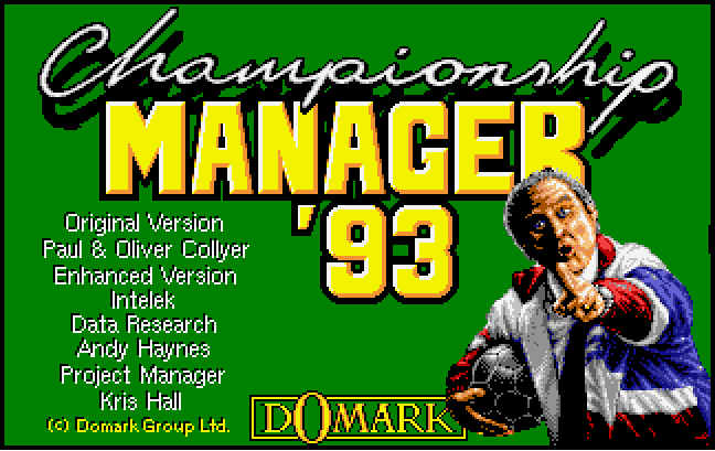Dos 챔피언쉽 매니저 93 Championship Manager 93 チャンピオンシップマネージャー