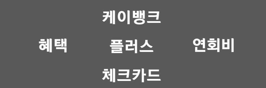 케이뱅크 플러스 체크카드