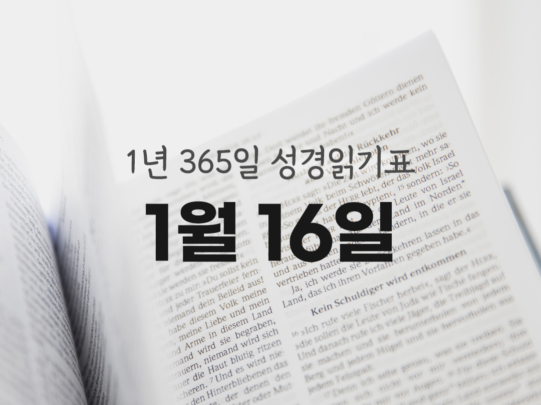 1년 365일 성경읽기표 1월 16일