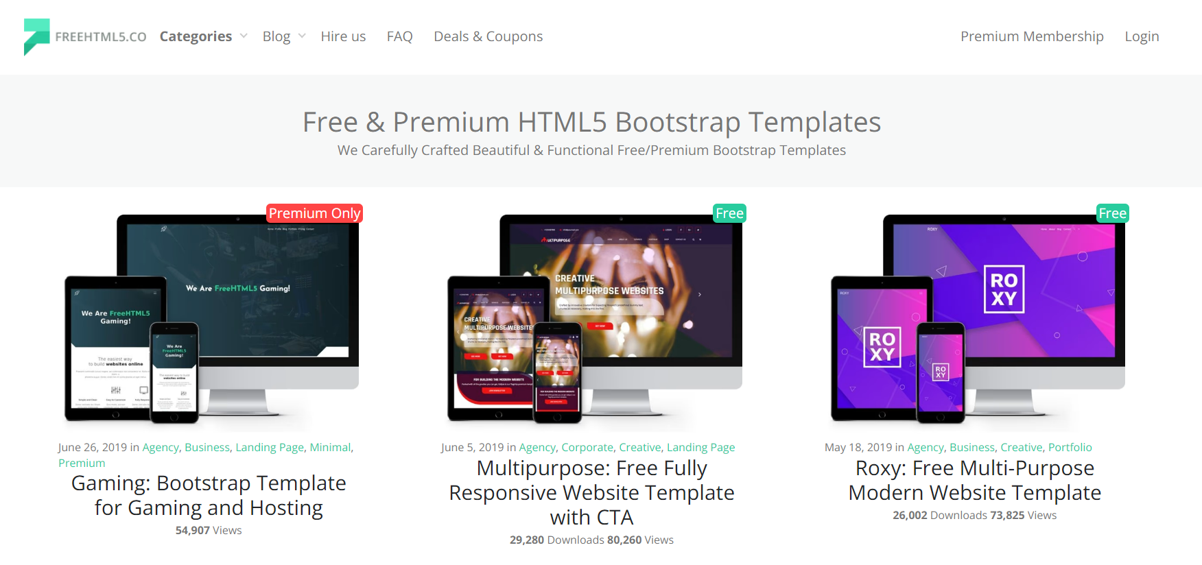 html free template