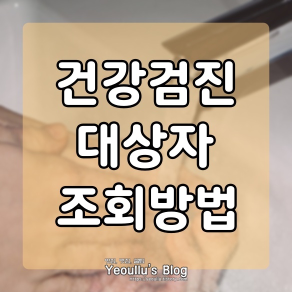  건강검진 대상자 조회 하는 방법