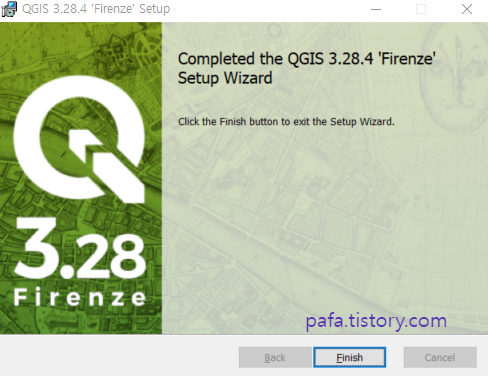 QGIS 설치 완료