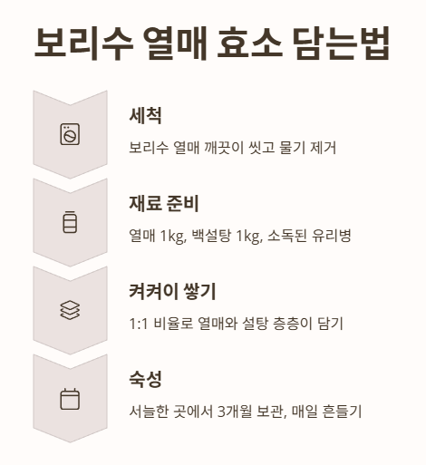 보리수 열매 효소 담는법 