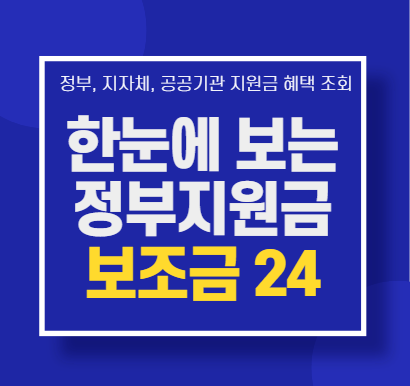 2022 정부지원금 조회 [보조금 24]