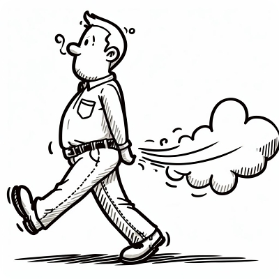 A-cartoon-image-that-depicts-a-person-who-farts-while-walking.