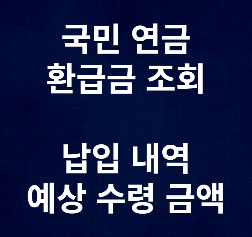 국민연금 의무가입 납입내역 수령 조건과 환금금 조회 알아보기