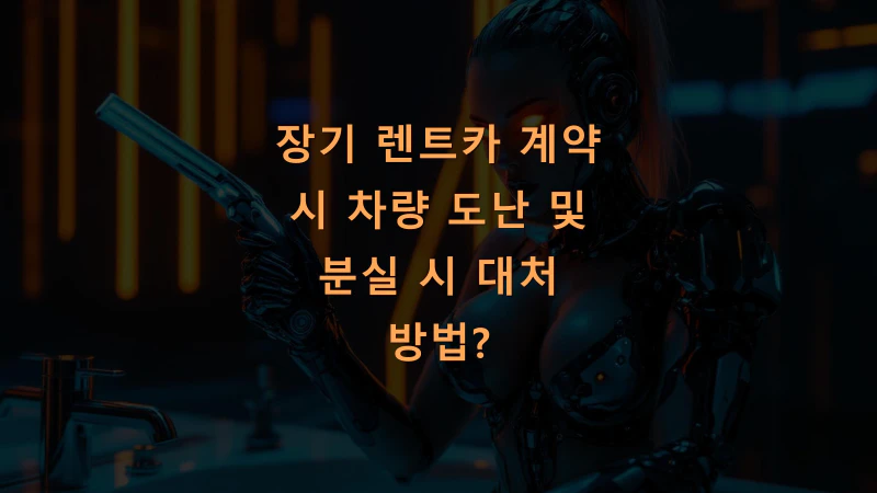 장기 렌트카 계약 시 차량 도난 시 대처 방법은?