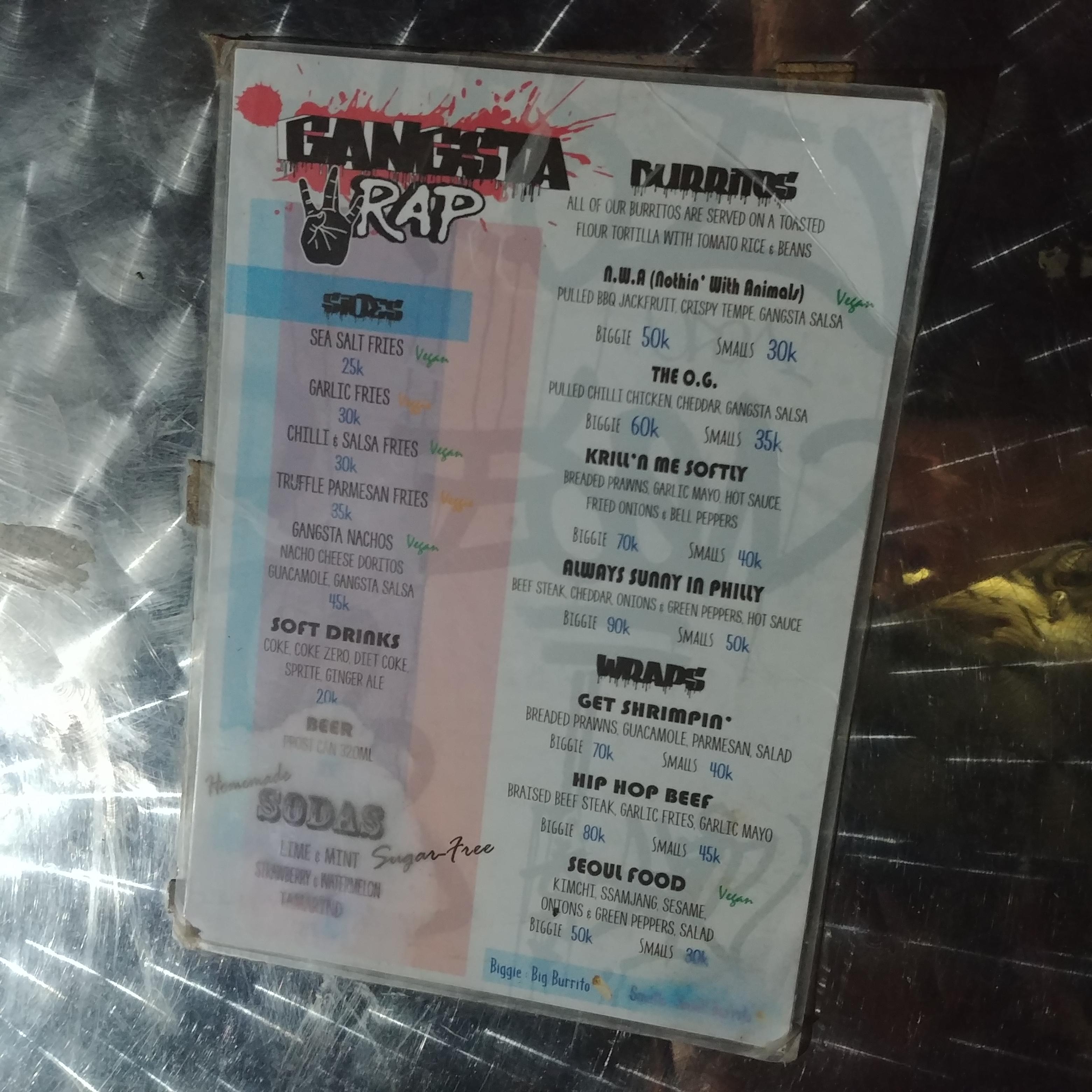 인도네시아 롬복 맛집 Gangsta wrap lombok