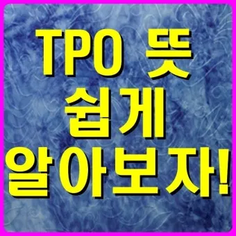 TPO 뜻 티피오 의미와 상황별 올바른 사용법 정리_6