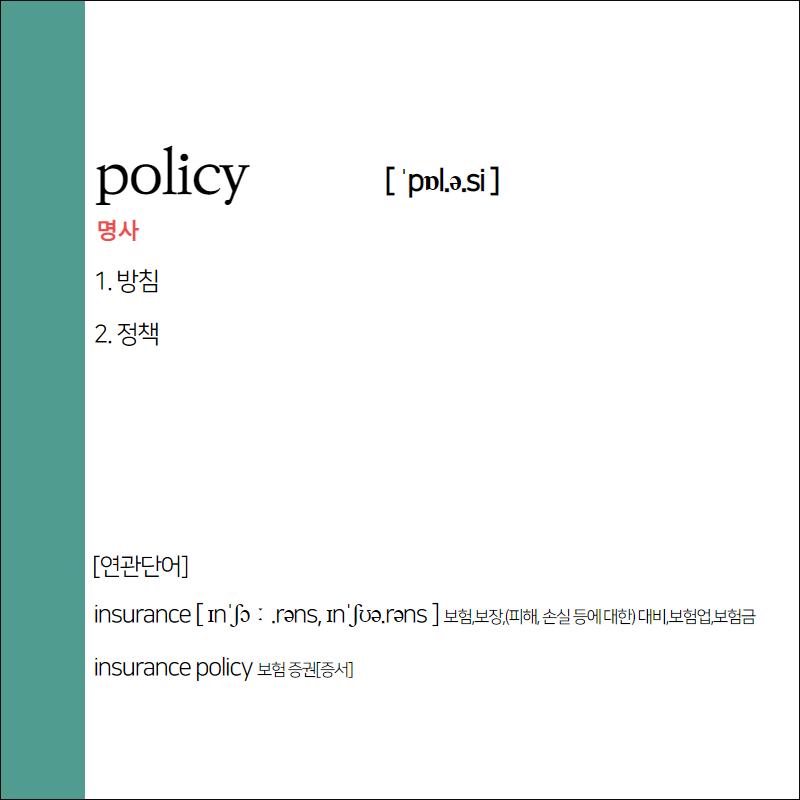 policy 뜻