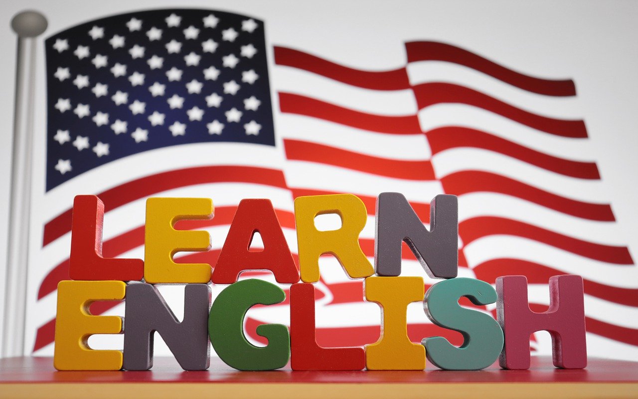 learn english with USA flag