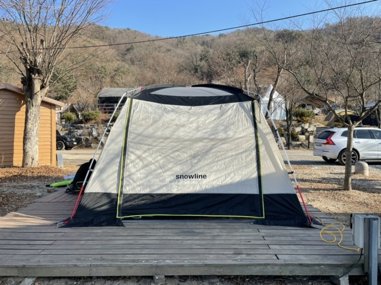 10도 혹한기 동계 캠핑, 사이트 정보 포천 캠핑플래닛 B30번, 난로 대여, 영하 53