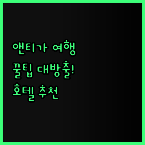 앤티가 여행 꿀팁! 에코 코지, 사우