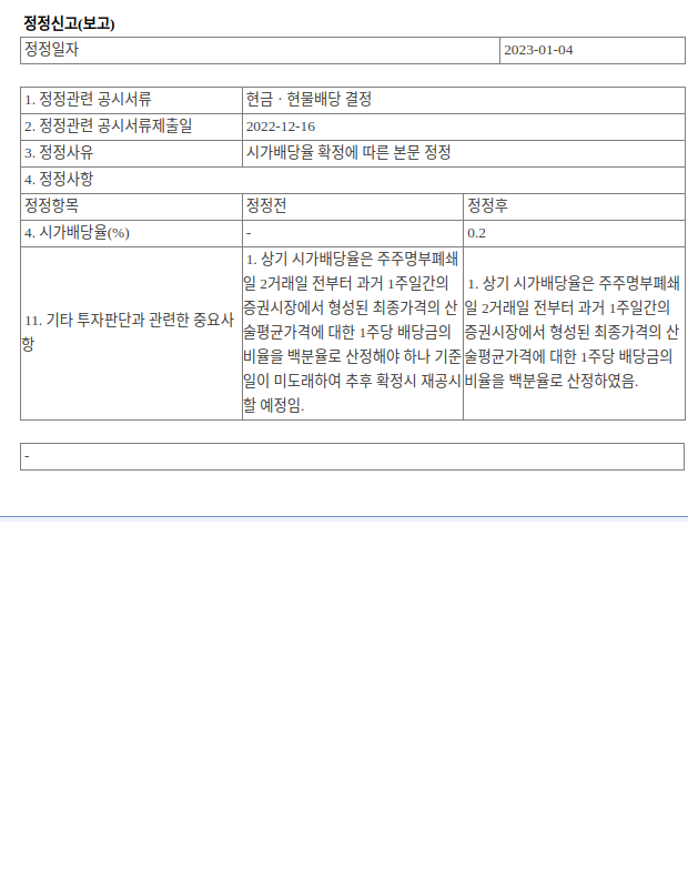셀트리온헬스케어-배당공시