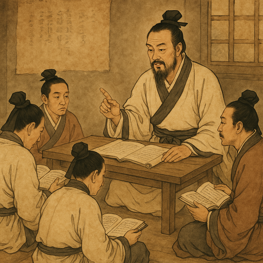 맹자와 제자들의 수양 모습