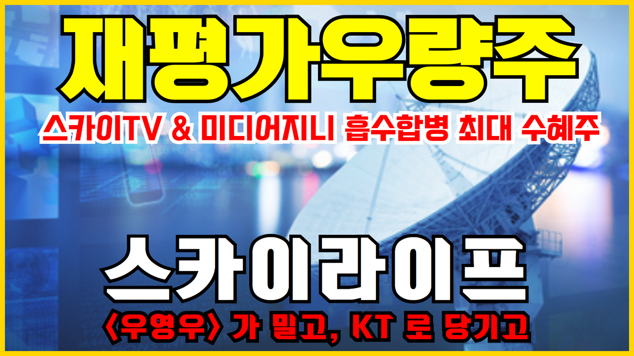  스카이라이프 주식 전망 ( 미디어지니 합병 최대 수혜주 , 미디어 콘텐츠 관련주 )