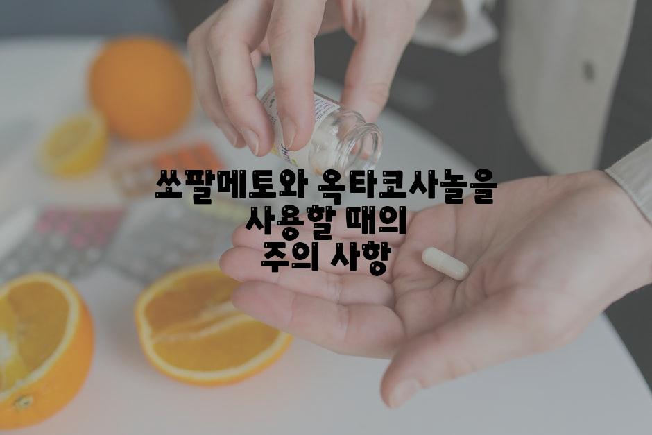 쏘팔메토와 옥타코사놀을 사용할 때의 주의 사항