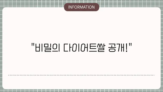 다이어트쌀 추천