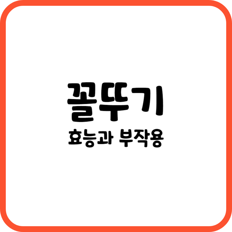 꼴뚜기 효능과 부작용