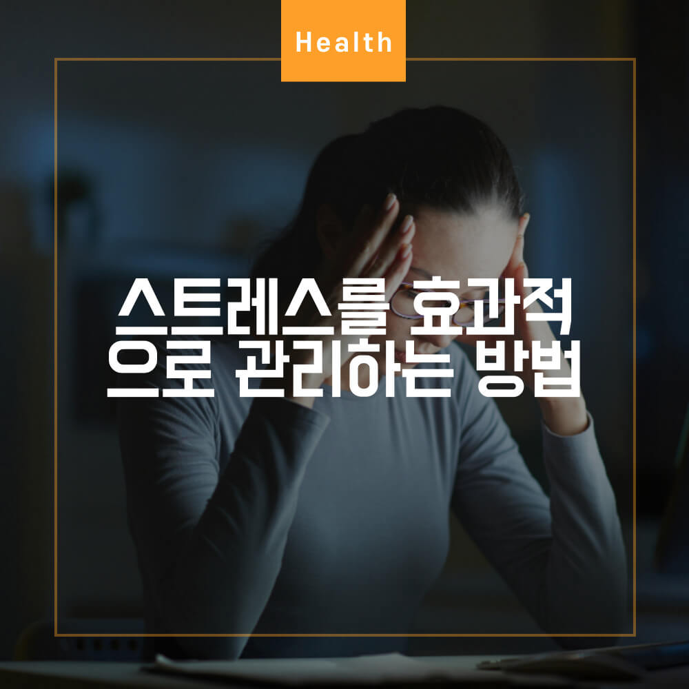  스트레스를 효과적으로 관리하는 방법