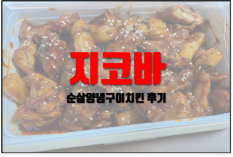  지코바치킨 순살양념구이치킨 솔직후기