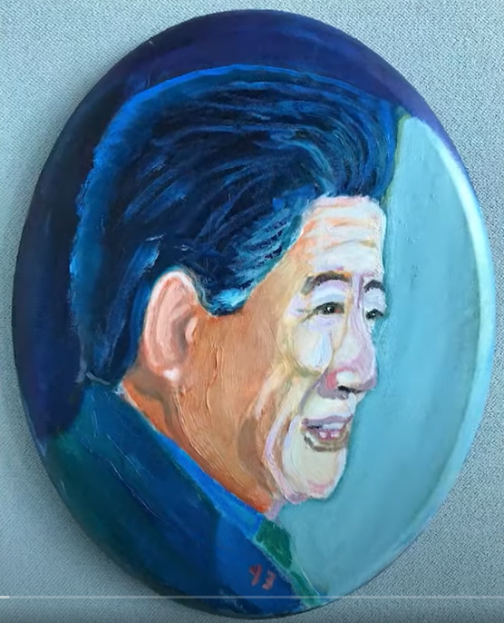 부시가 그린 노무현 대통령 초상화