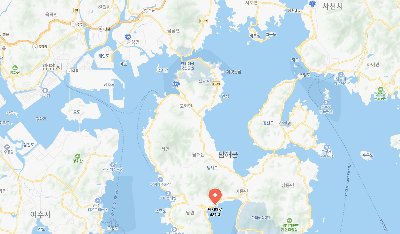 더 남해 지도 위치