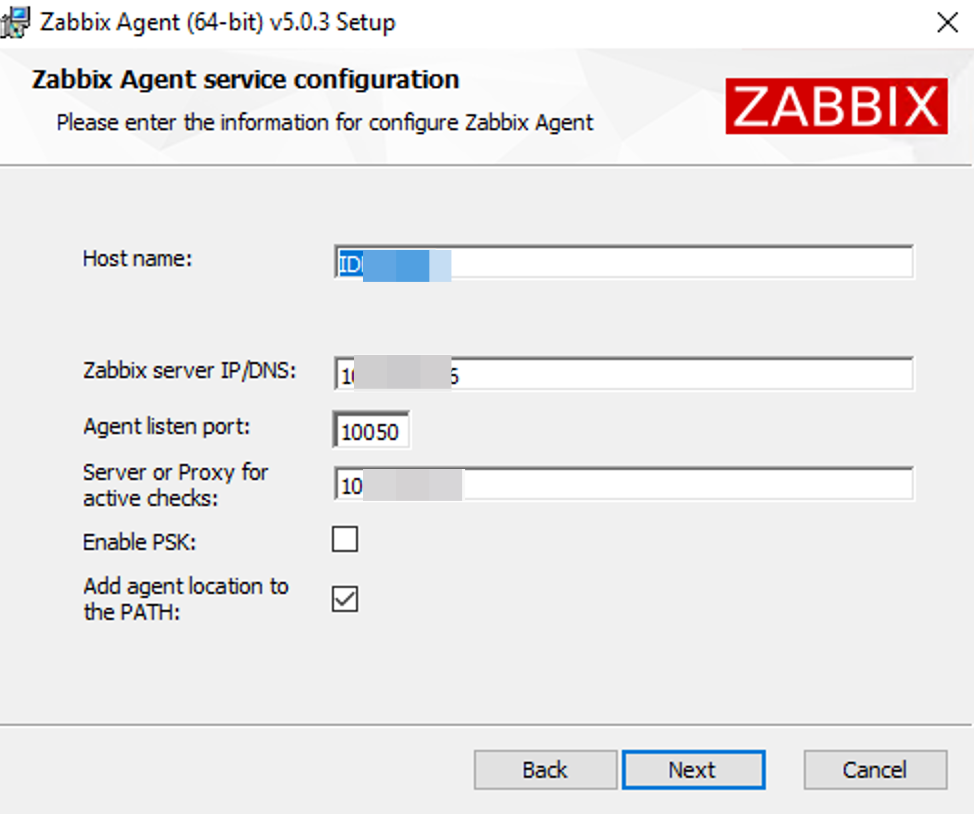 Zabbix Agent Setup