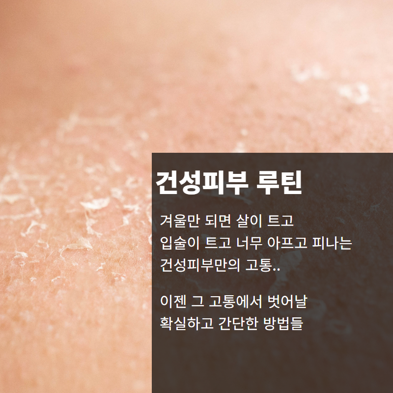  집에서 5분이면 하는 간단한 건싱피부 스킨케어 루틴
