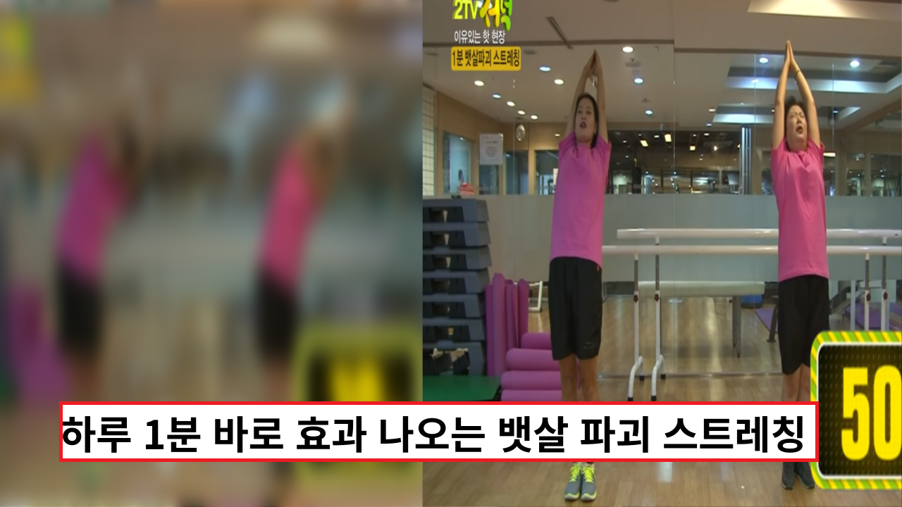  하루 1분만에 바로 효과가 나오는 뱃살 파괴 스트레칭