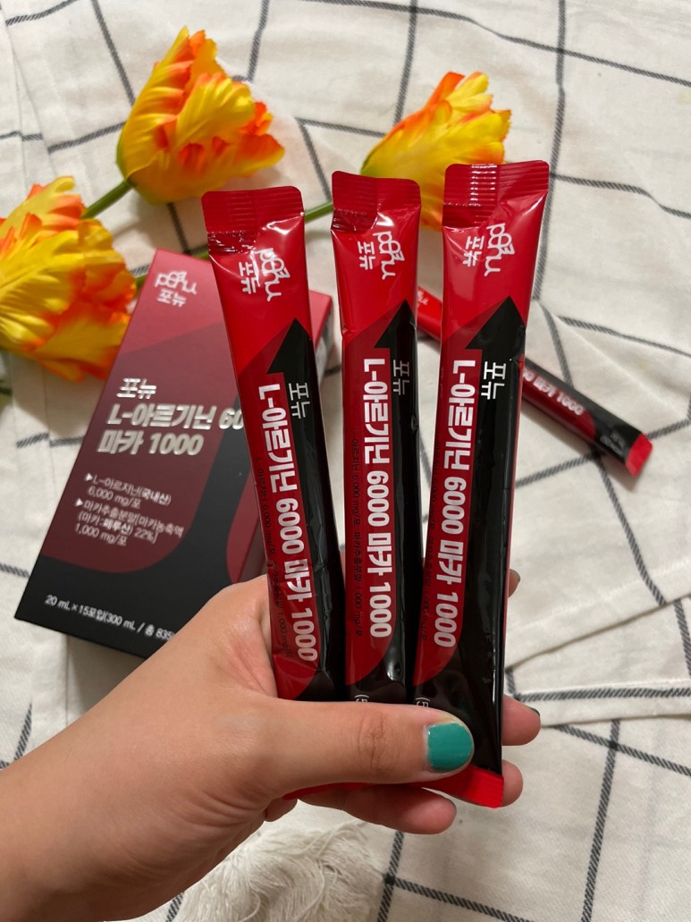 포뉴 L-아르긴 6000 마카 1000 후기 - L-아르긴 먹는 법 1