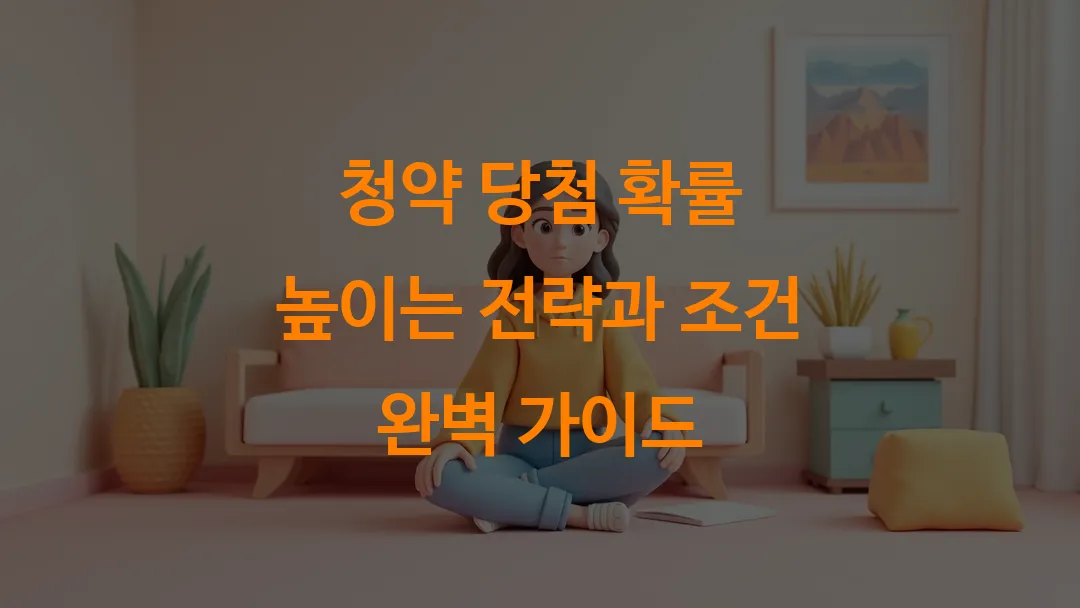 청약 당첨 확률 높이는 전략과 조건 완벽 가이드