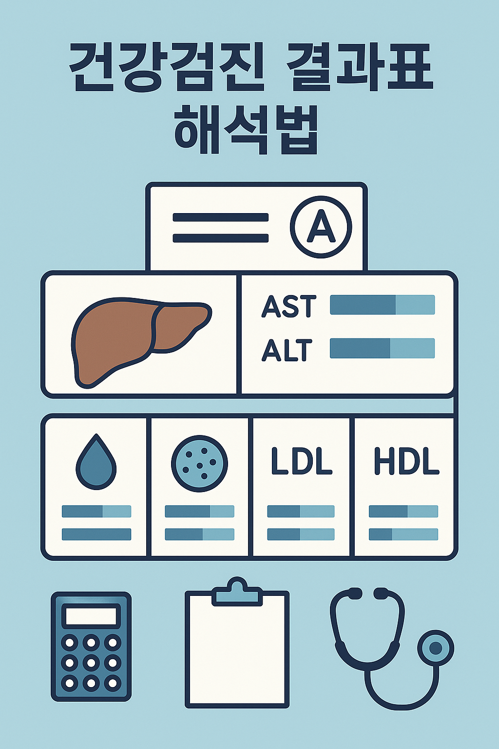 건강검진 결과표 해석법 | AST, ALT, 감마GTP, 콜레스테롤 수치 뜻과 정상범위 총정리